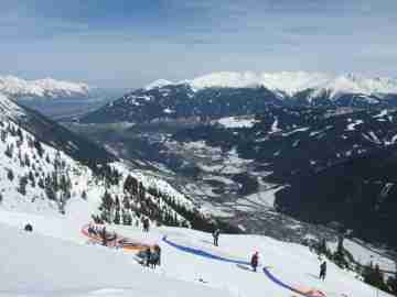 Alpy z vrcholu sjezdovky